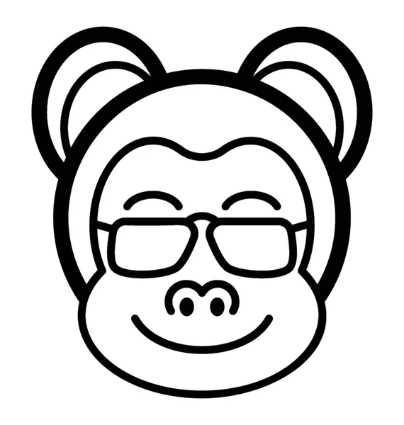 Okulary przeciwsłoneczne Monkey emoji — Wektor stockowy