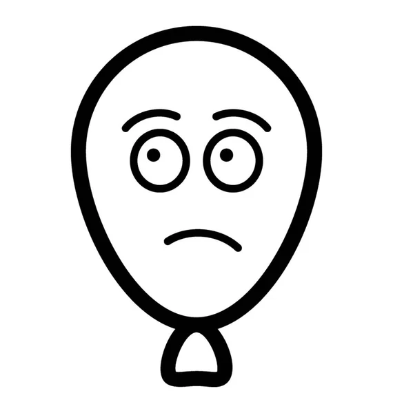 Triste ballon émoji — Image vectorielle