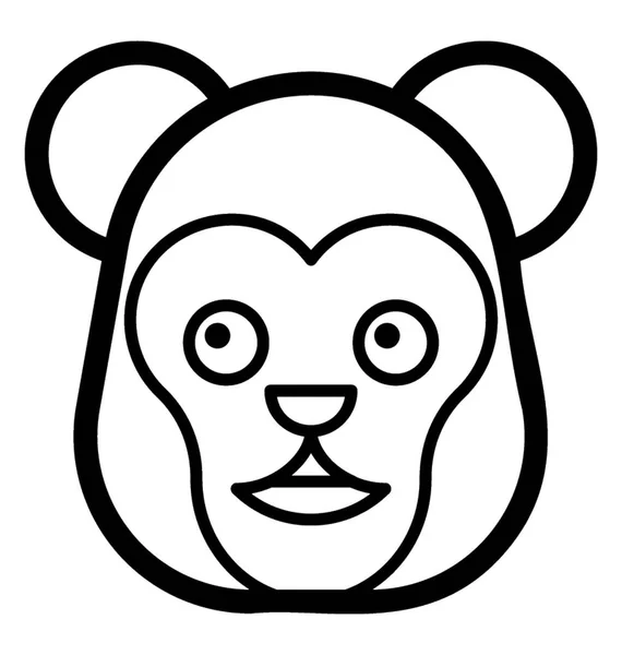 漫画のクマの顔 — ストックベクタ