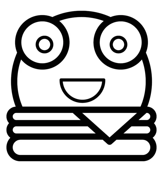 Šťastný Burger Emoji — Stockový vektor