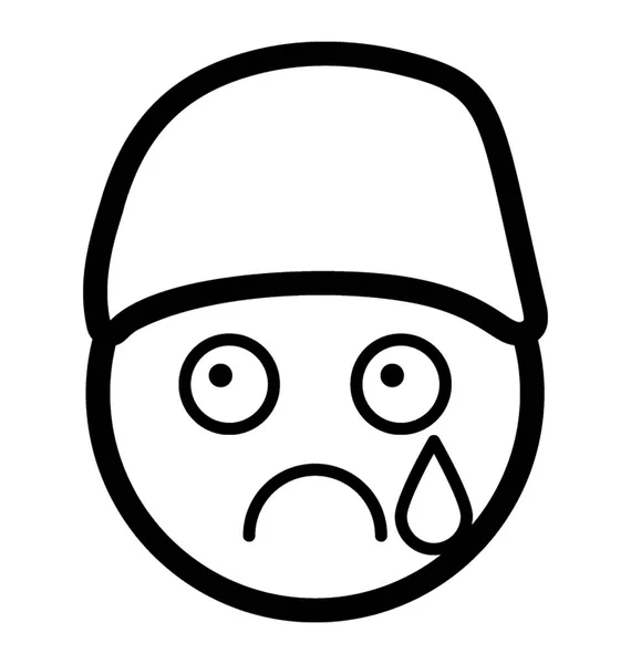 Trauriges Baby-Emoji — Stockvektor