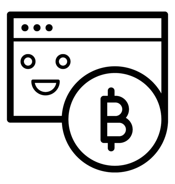 Bitcoin kártya smiley — Stock Vector