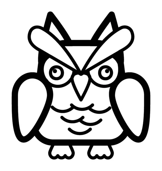 猫头鹰脸表情符号 — 图库矢量图片