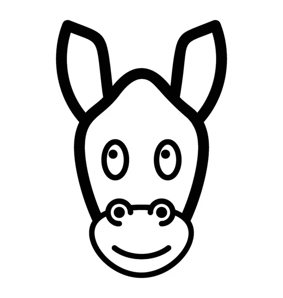 Cara de burro Emoji — Vector de stock