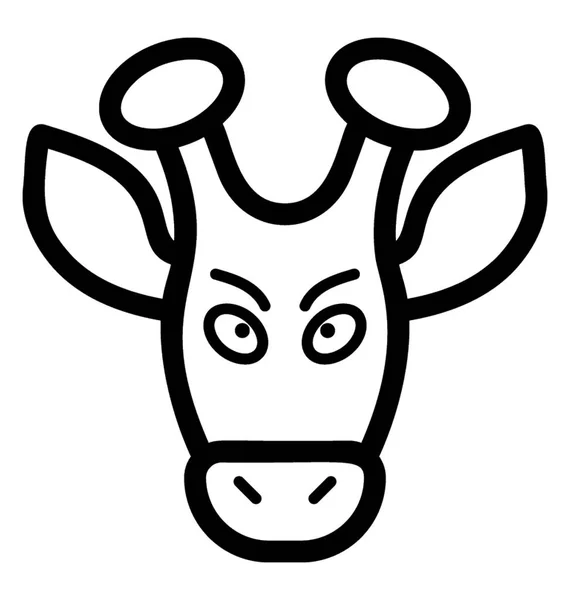 Giraffen-Gesicht-Emoji — Stockvektor