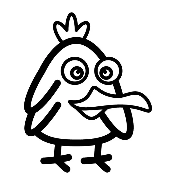 Wütender Vogel-Cartoon — Stockvektor