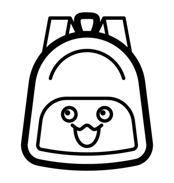 Sac à dos visage Emoji — Image vectorielle