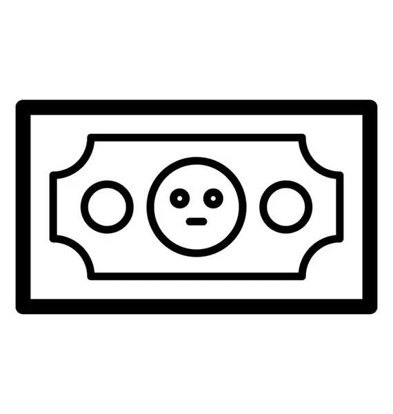 Billete Emoji Face — Vector de stock