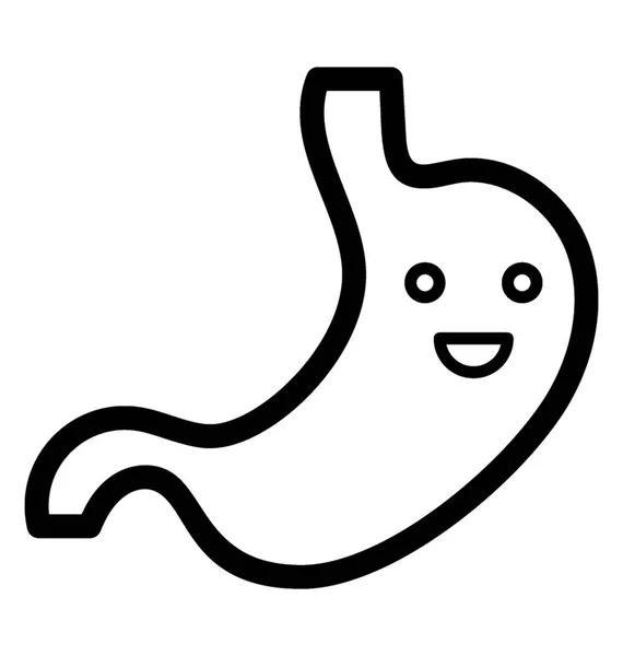 Stomach Smiley Emoji — Stock Vector