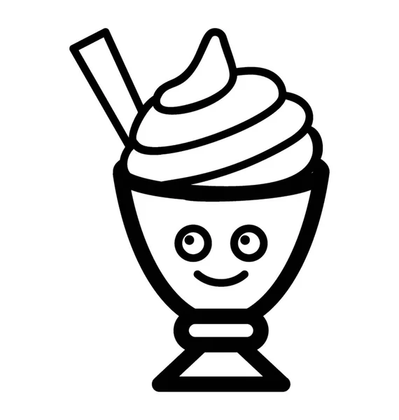 Taza de helado — Vector de stock