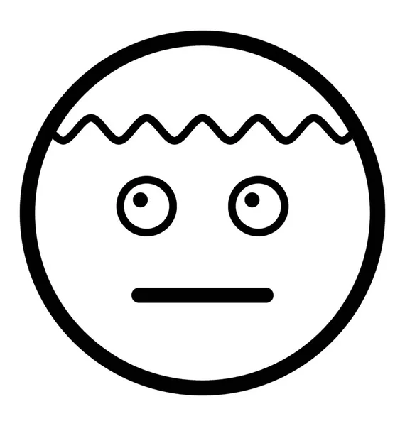 Emotionless smiley twarz — Wektor stockowy