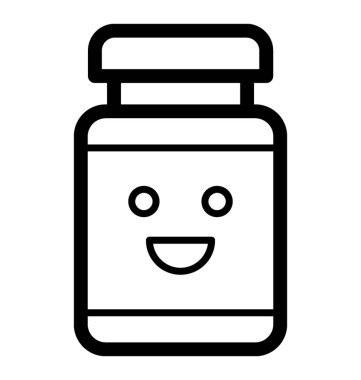 Gülümseyen kavanoz vektör