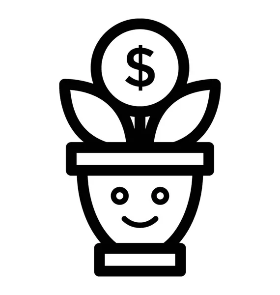 Dollar plant vector — Stockvector