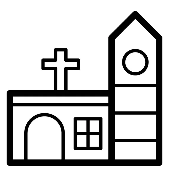 Kirchenbau-Vektor — Stockvektor