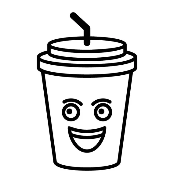 Takeaway Drink Emoji — Stock Vector