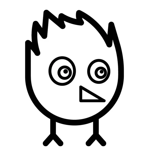 Schattige vogel Emoji — Stockvector