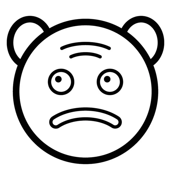 Θλιβερή αρκούδα emoji — Διανυσματικό Αρχείο