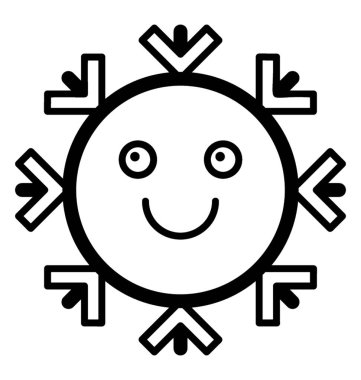 Kar tanesi mutlu emoji