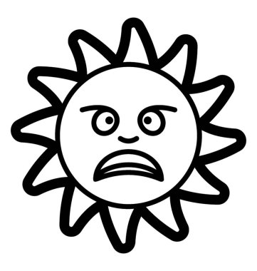 Agresif güneş emoji