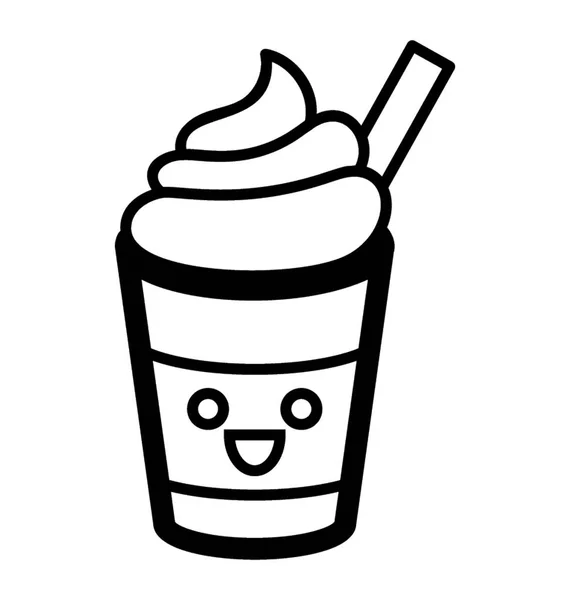 Emoticon für Eis — Stockvektor