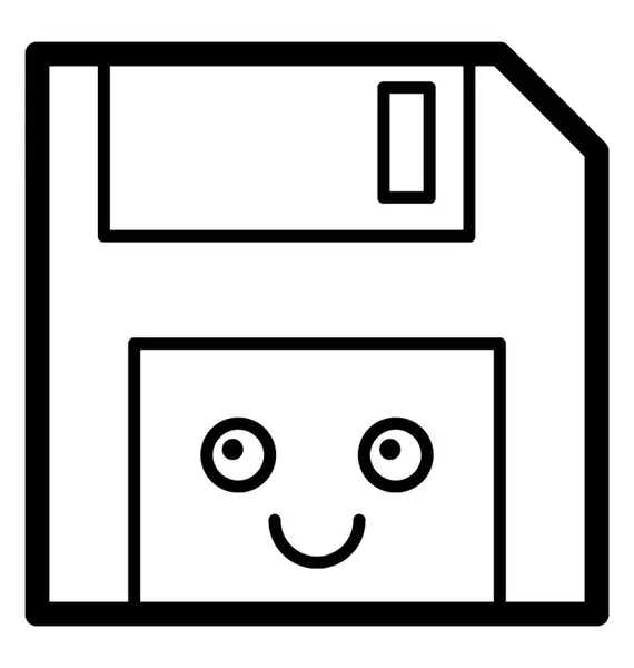Floppy disc emoticon — Stockvector