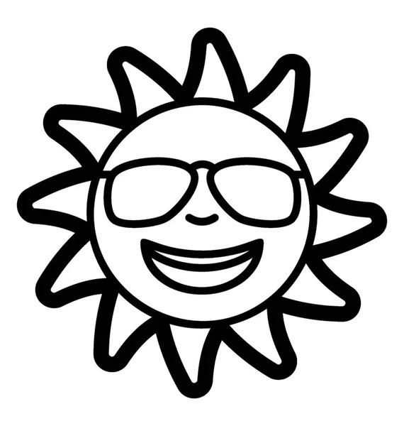 Солнечные очки Sun Emoji — стоковый вектор