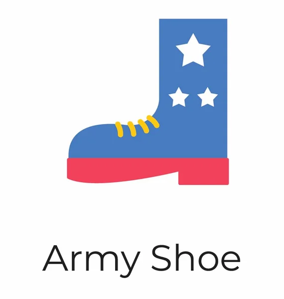 Армейская высокая обувь — стоковый вектор