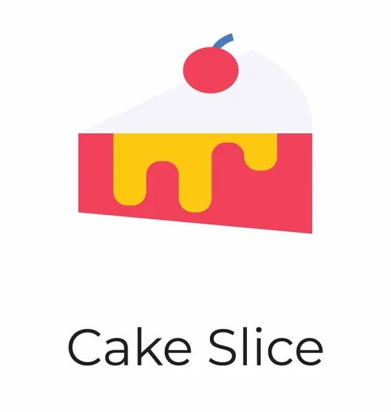 Romige cake slice — Stockvector