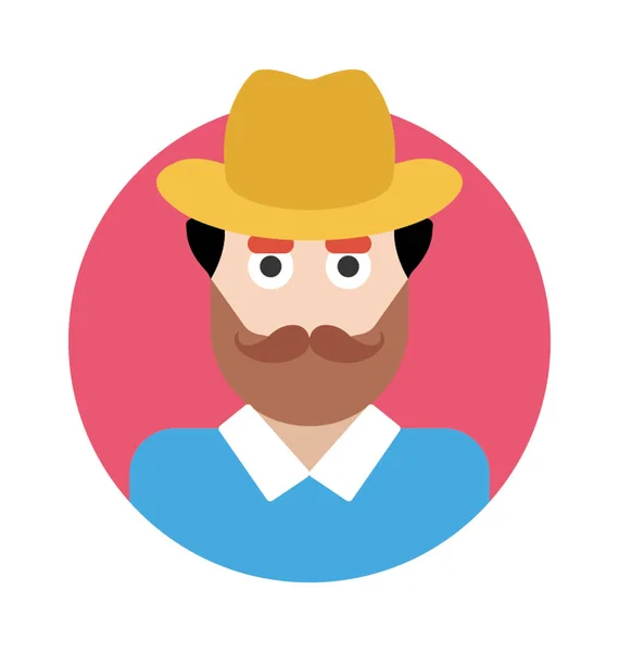 Hipster homme avatar — Image vectorielle