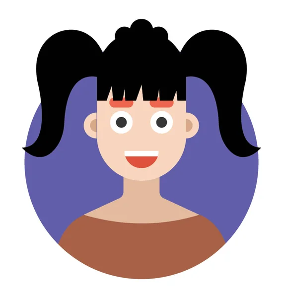 Chica joven avatar — Vector de stock