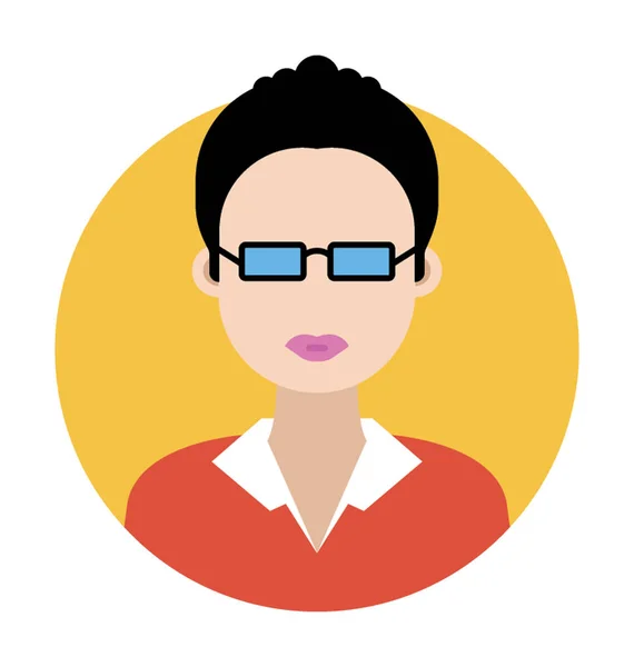Mujer con gafas — Vector de stock