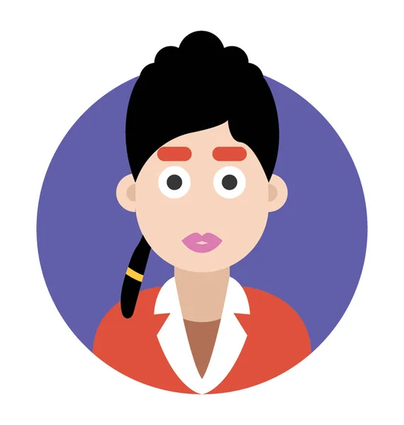 Chica elegante Avatar — Vector de stock