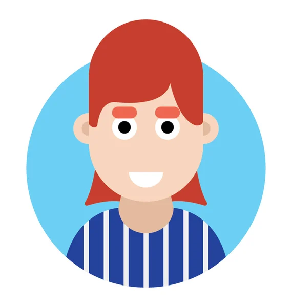 Chica joven avatar — Vector de stock