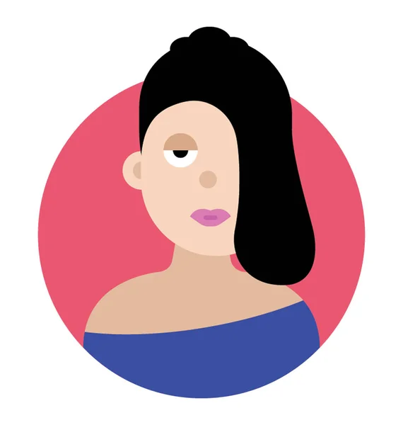 Chica elegante Avatar — Vector de stock