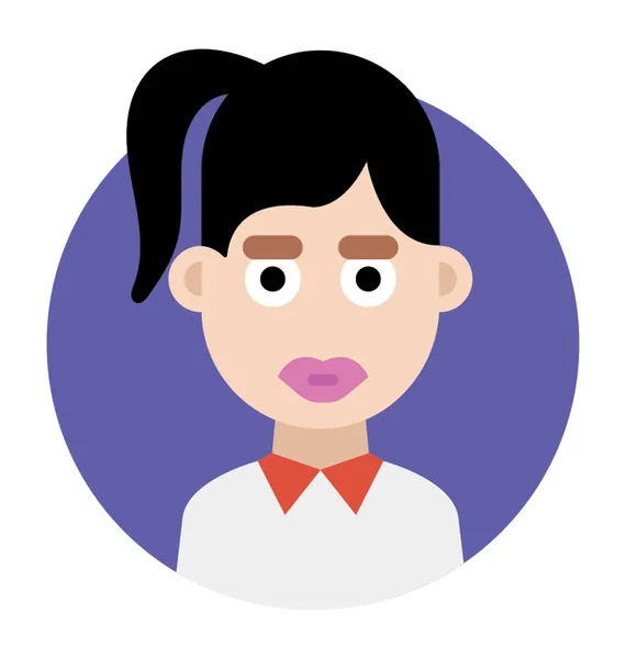 Adolescente chica avatar — Vector de stock