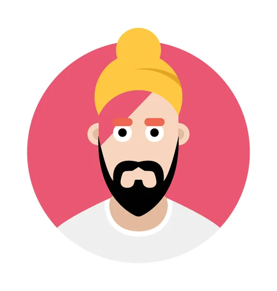 Hombre Sikh Avatar — Vector de stock