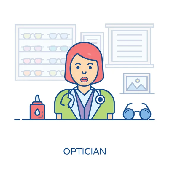 Optometric arts avatar — Stockvector