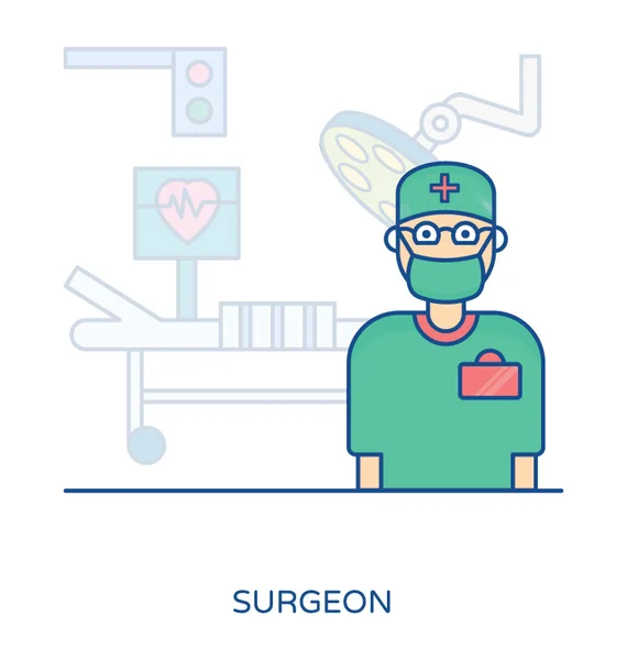 Mannelijke chirurg avatar — Stockvector