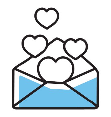 aşk mektubu vektör