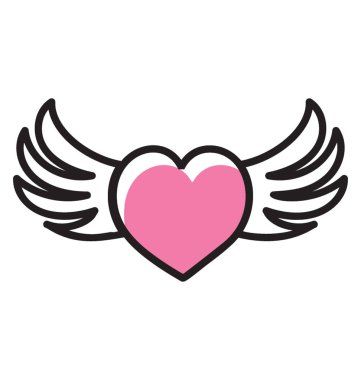 Kalp Wings vektör