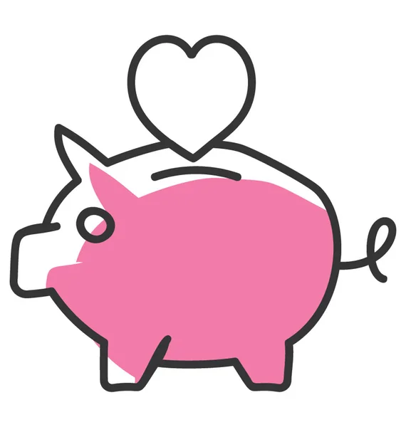 Favoriete Piggy Bank — Stockvector