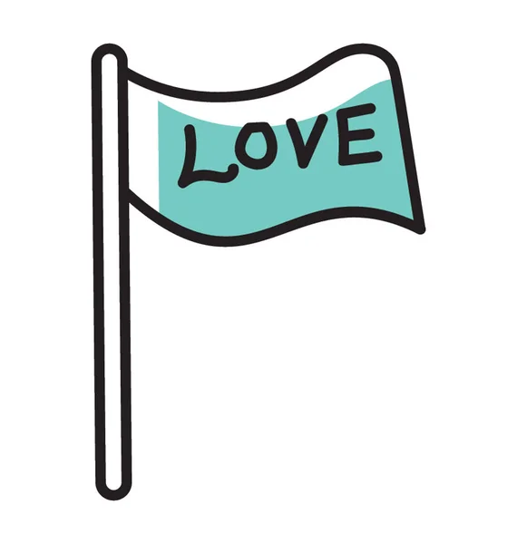 Aşk bayrağı sembolü — Stok Vektör