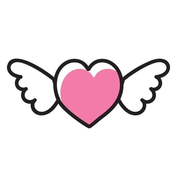 Hart vleugels logo — Stockvector