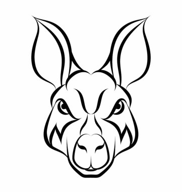 Kanguru maskot kafası