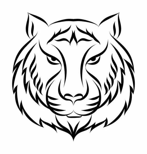 Mascotte de Tigre Visage — Image vectorielle