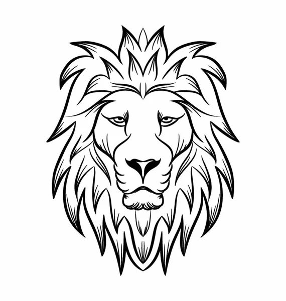 Mascotte de lion visage — Image vectorielle