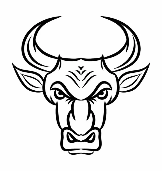 Głowa maskotka Bull — Wektor stockowy