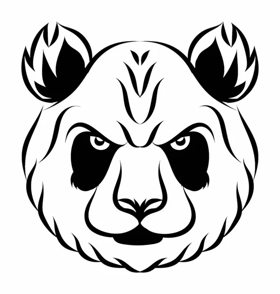 Panda tête de mascotte — Image vectorielle