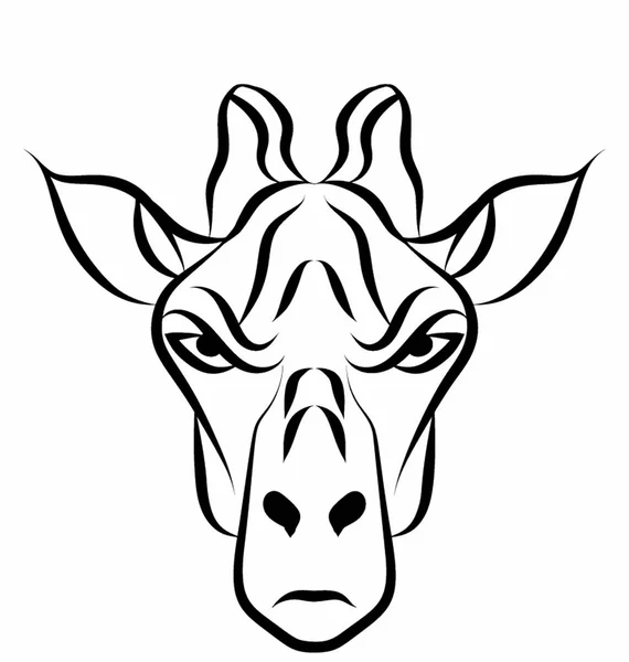 Mascotte de Girafe Tête — Image vectorielle
