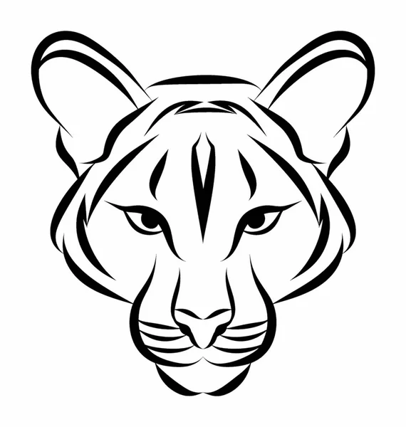 Mascotte de Lionne Tête — Image vectorielle